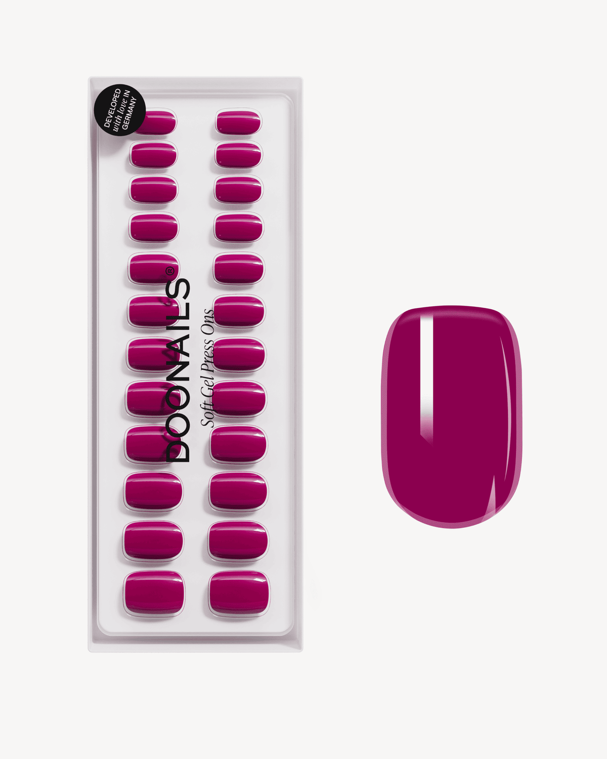Acai Berry Short Square Soft Gel Press Ons - Doonails Netherlands