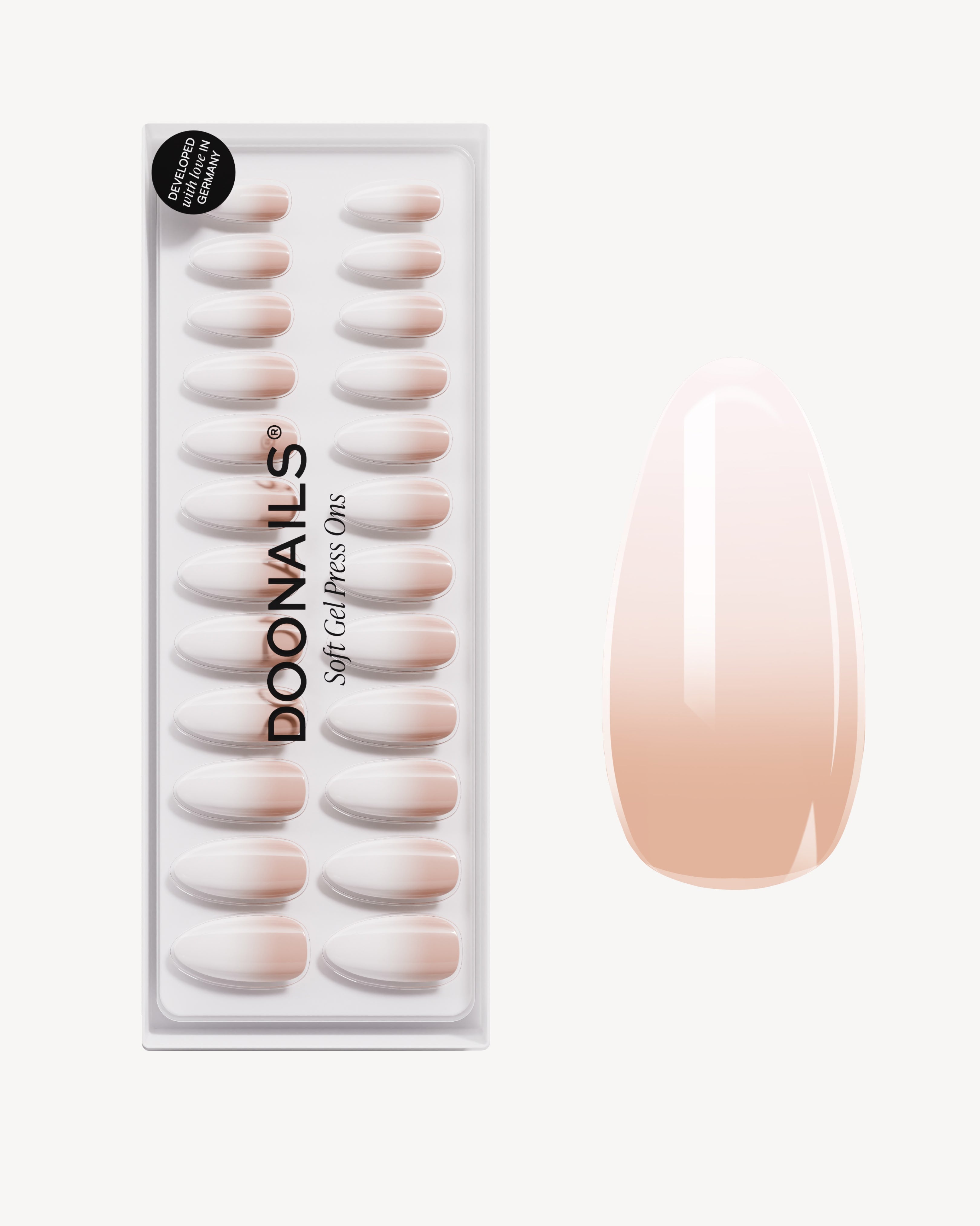 Babyboomer Medium Almond Soft Gel Press Ons