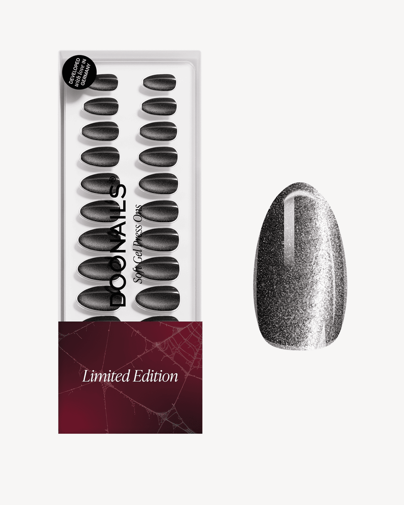 Limited Edition Black Cat Eye Short Almond Soft Gel Press Ons