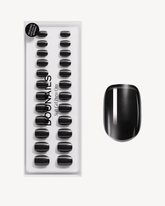 Black Pearl Extra Short Square Soft Gel Press Onsdoonails