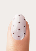Blush Polka Dots Short Round Soft Gel Press Ons