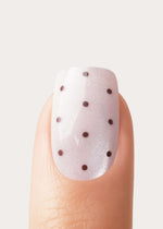 Blush Polka Dots Short Square Soft Gel Press Ons