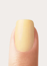 Butter Yellow Short Square Soft Gel Press Ons