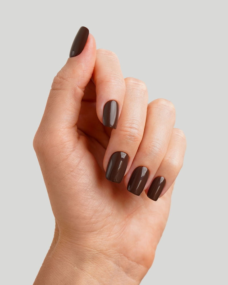 Cafe Noir Short Square Soft Gel Press Ons