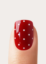 Cherry Polka Dots Extra Short Square Soft Gel Press Ons