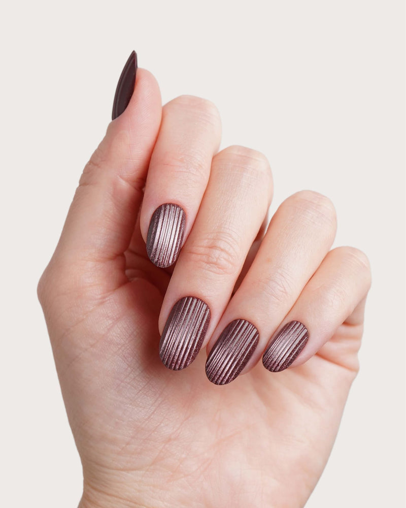 Espresso Martini Medium Round Soft Gel Press Ons