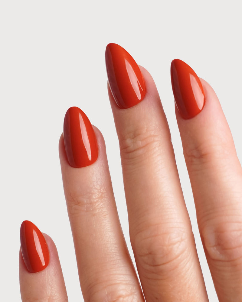 Fire Place Short Almond Soft Gel Press Ons - Doonails Netherlands