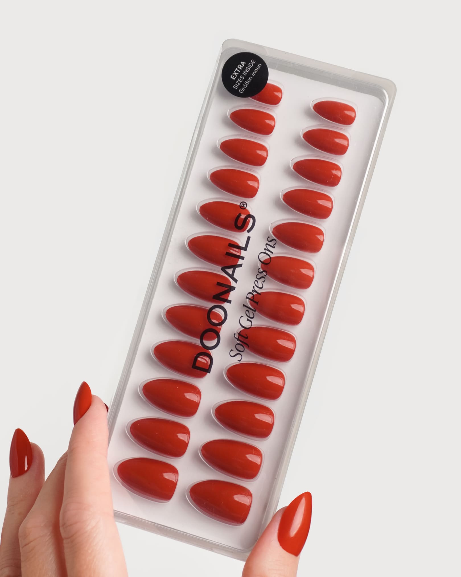 Fire Place Short Almond Soft Gel Press Ons - Doonails Netherlands