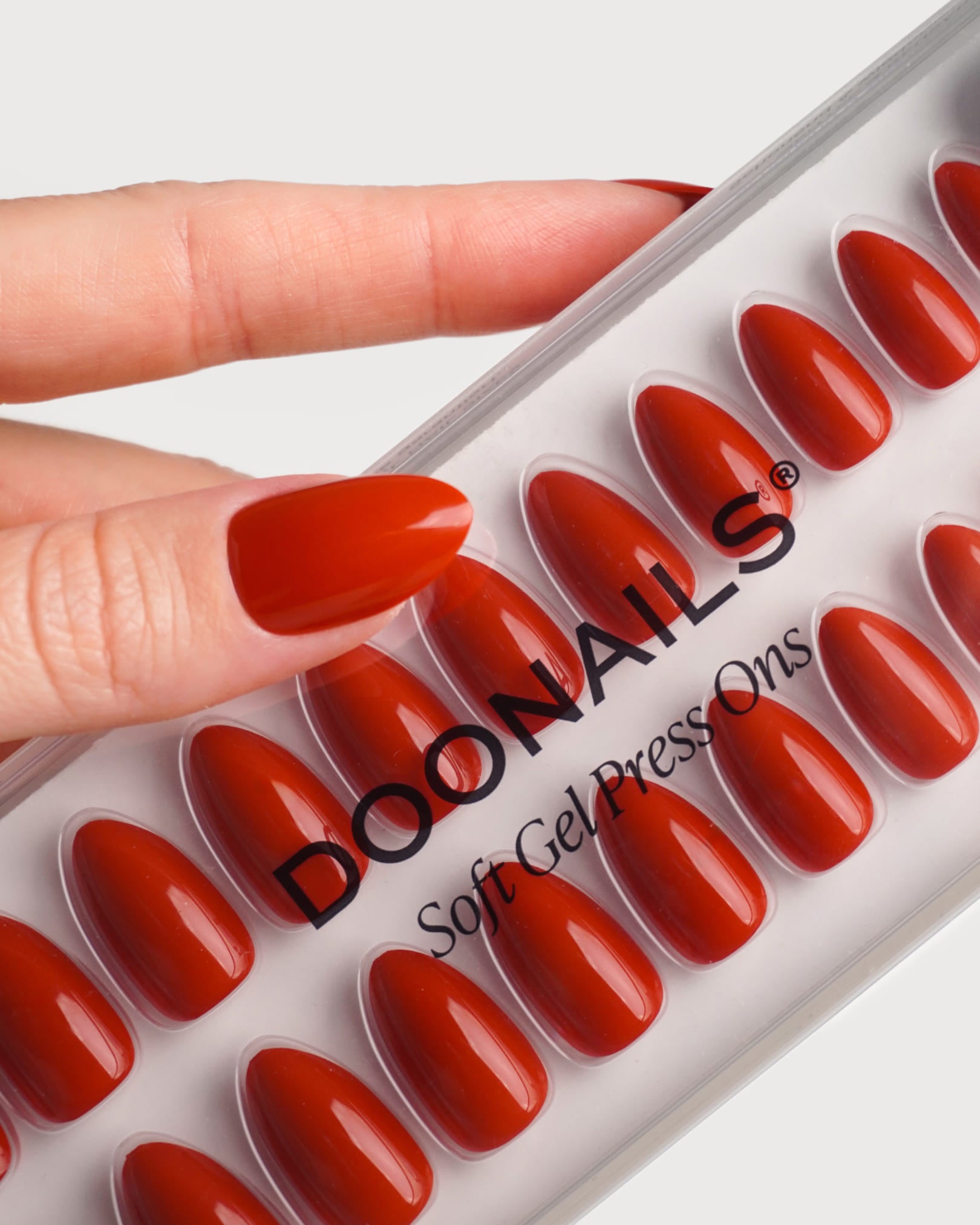 Fire Place Short Almond Soft Gel Press Ons - Doonails Netherlands