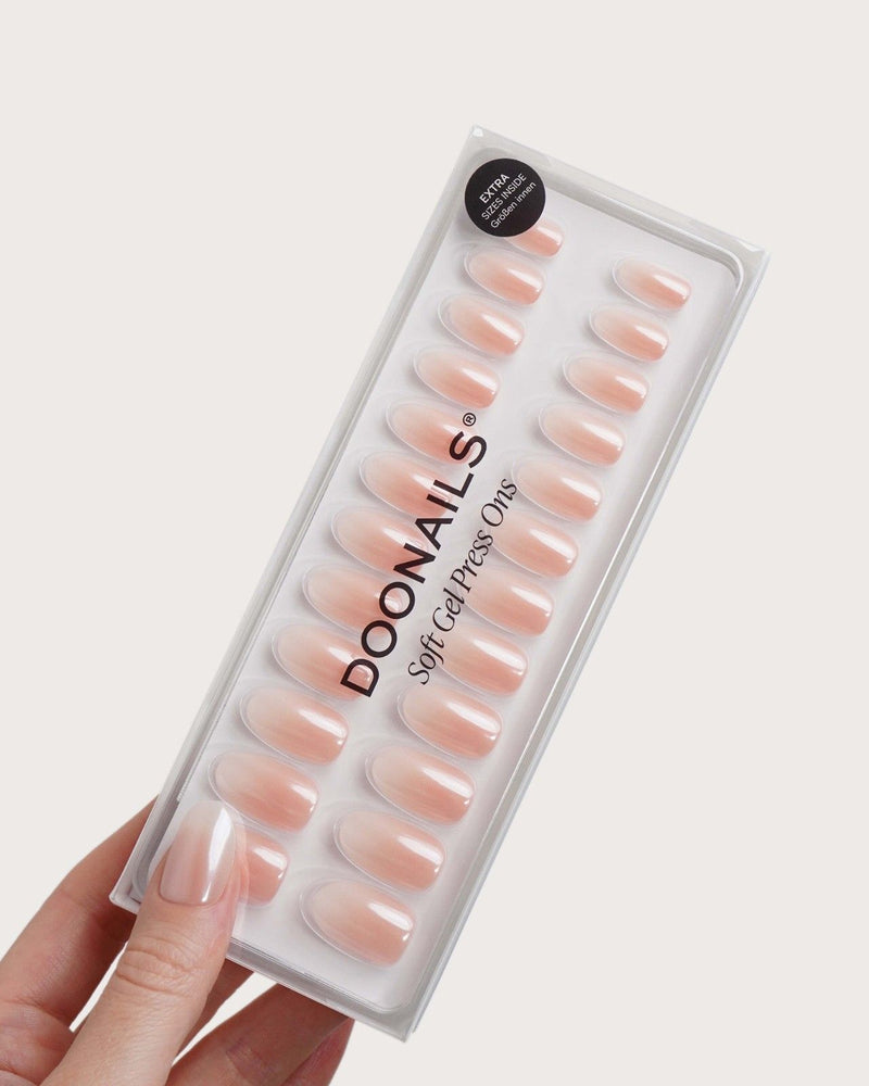 Glazed Babyboomer Medium Round Soft Gel Press Ons