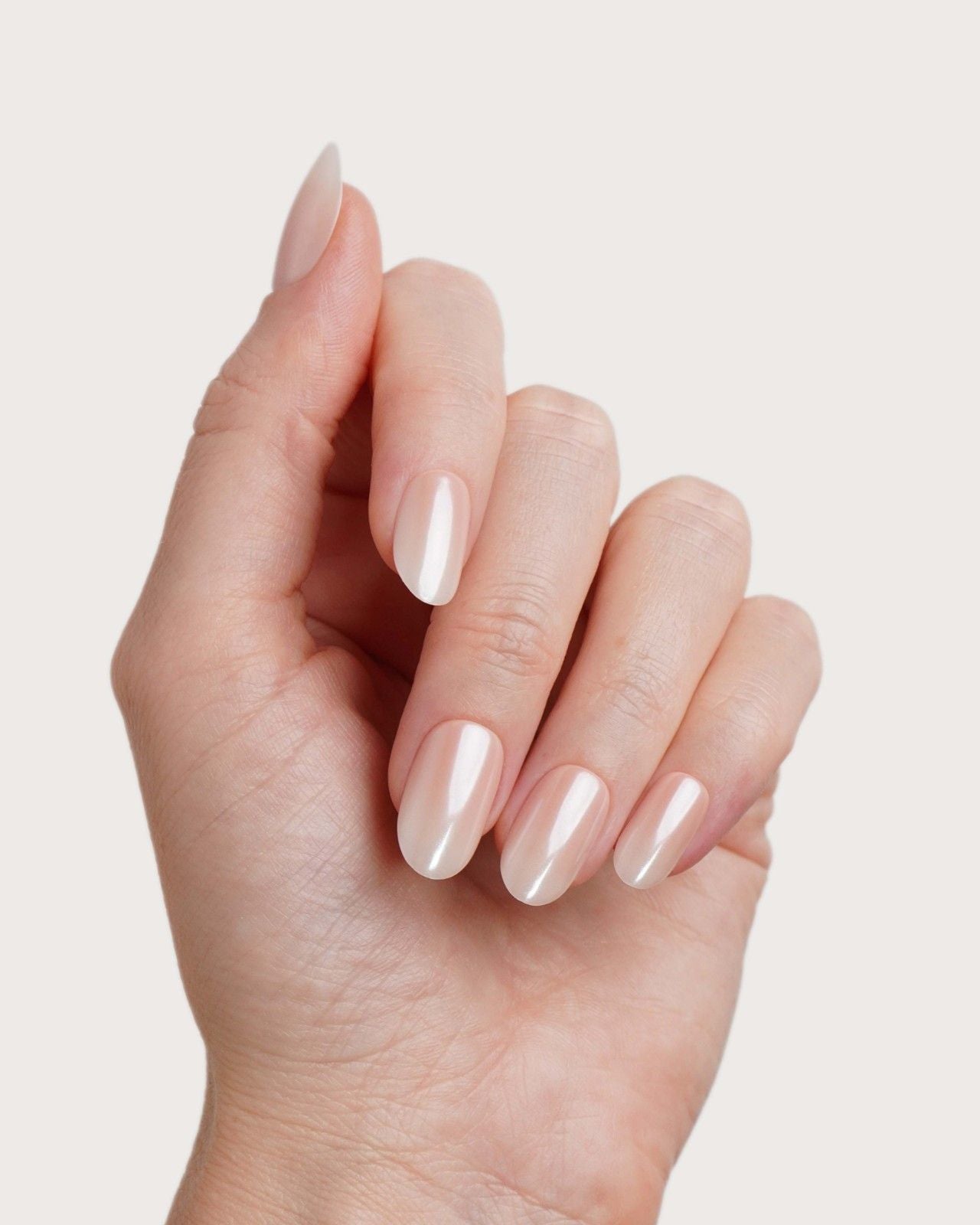Glazed Babyboomer Medium Round Soft Gel Press Ons