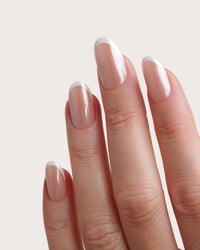 Glazed French Medium Round Soft Gel Press Ons