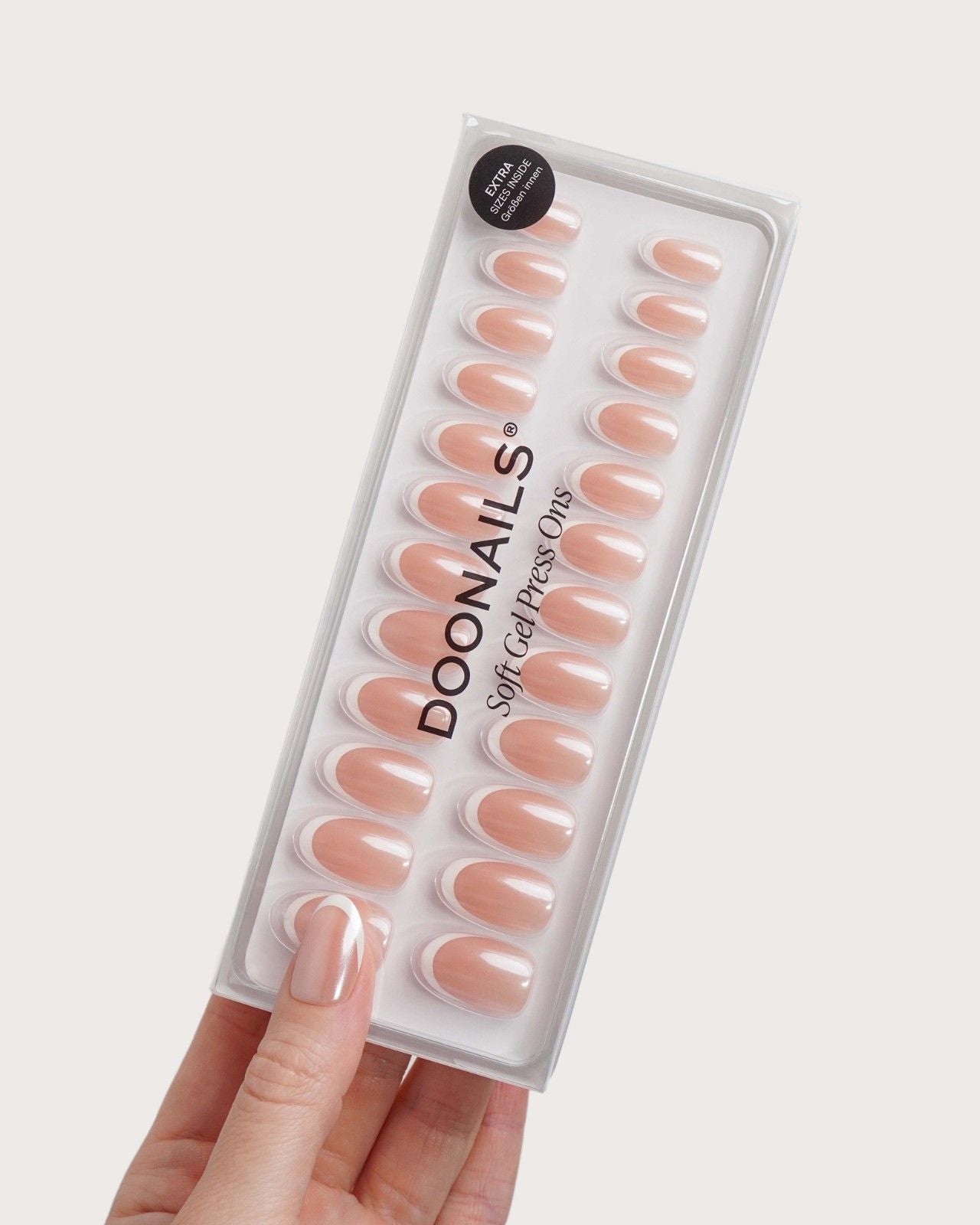 Glazed French Medium Round Soft Gel Press Ons