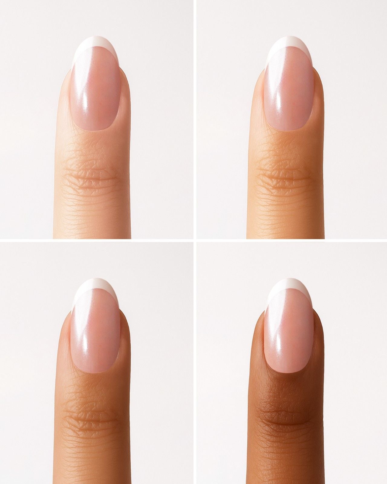 Glazed French Medium Round Soft Gel Press Ons
