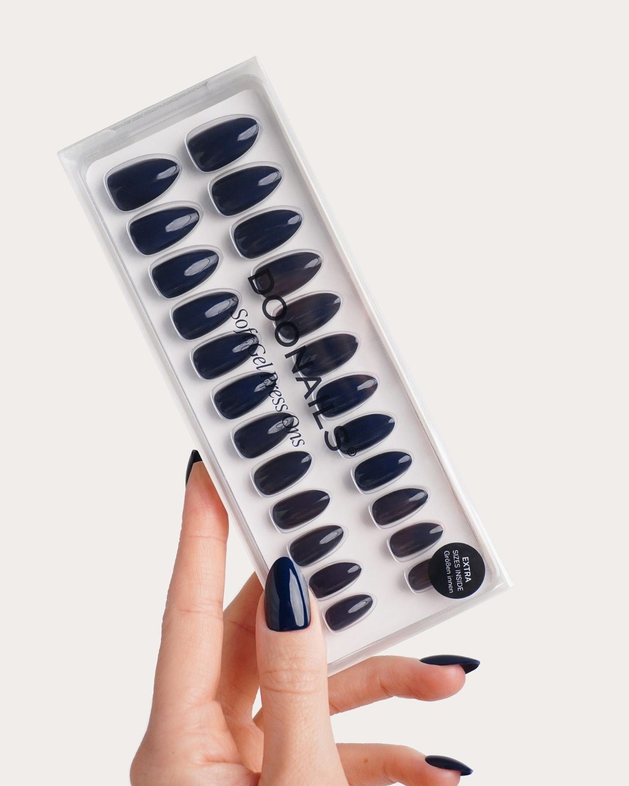 Ocean Short Almond Soft Gel Press Ons 