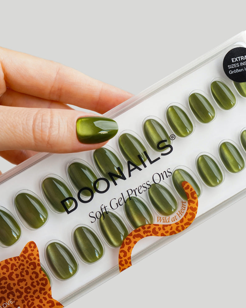 Olive You Short Round Soft Gel Press Ons