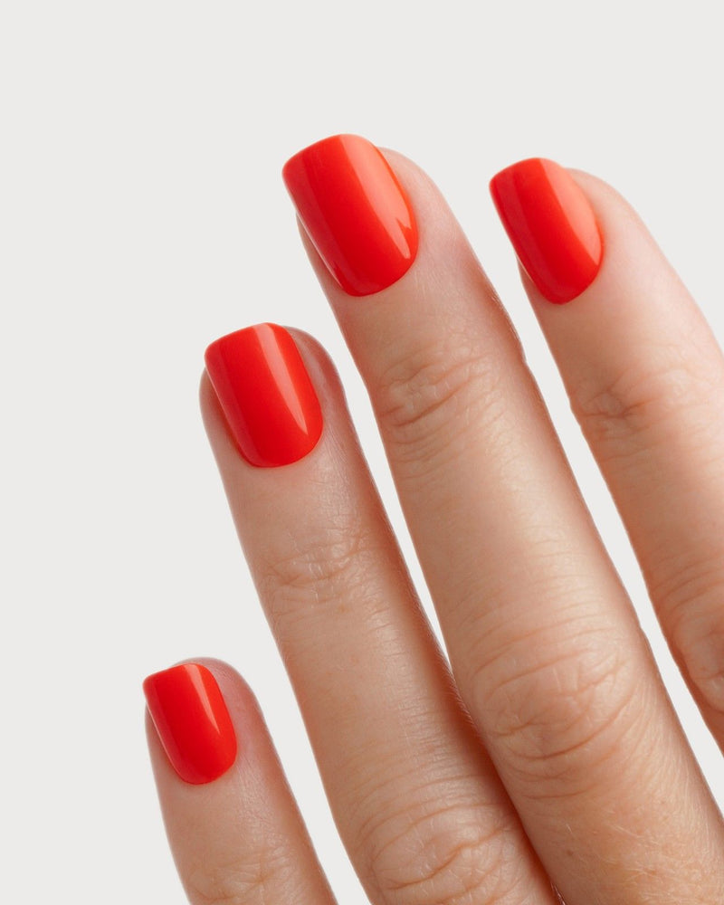 On Fire Extra Short Square Soft Gel Press Ons