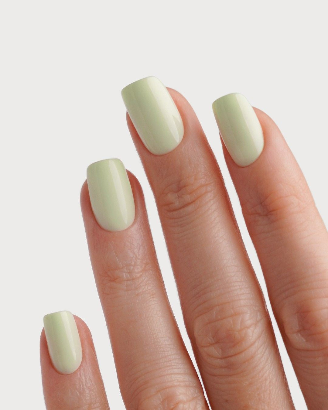 Pistachio Short Square Soft Gel Press Ons