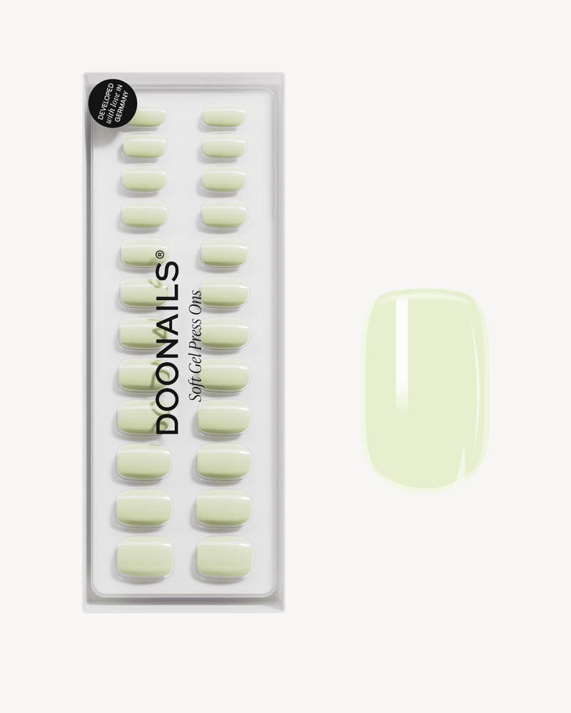 Pistachio Short Square Soft Gel Press Ons