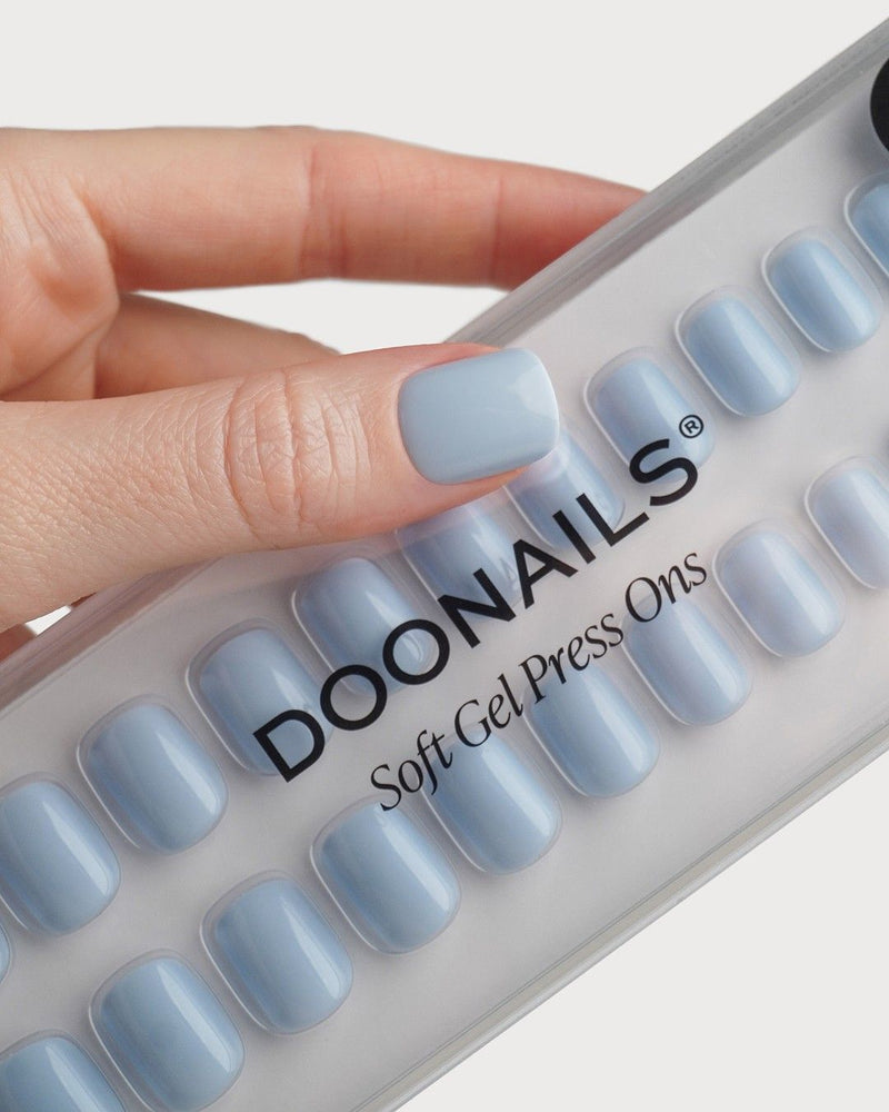 Powder Blue Extra Short - Soft Gel Press Ons