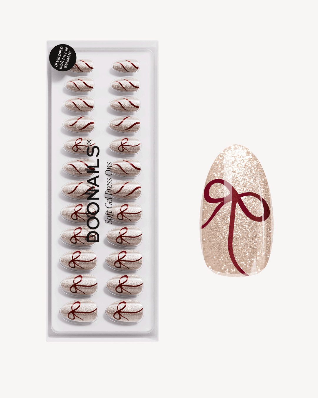 Red Bow Cat Eye Limited Edition Soft Gel Press Ons Netherlands