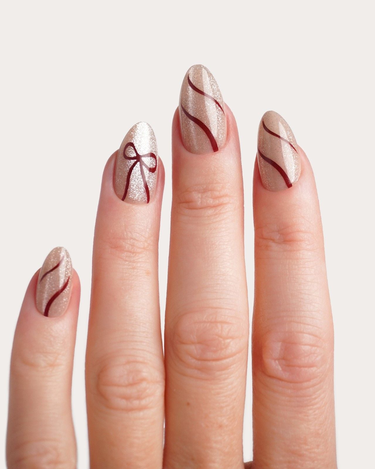 Red Bow Cat Eye Limited Edition Soft Gel Press Ons Netherlands