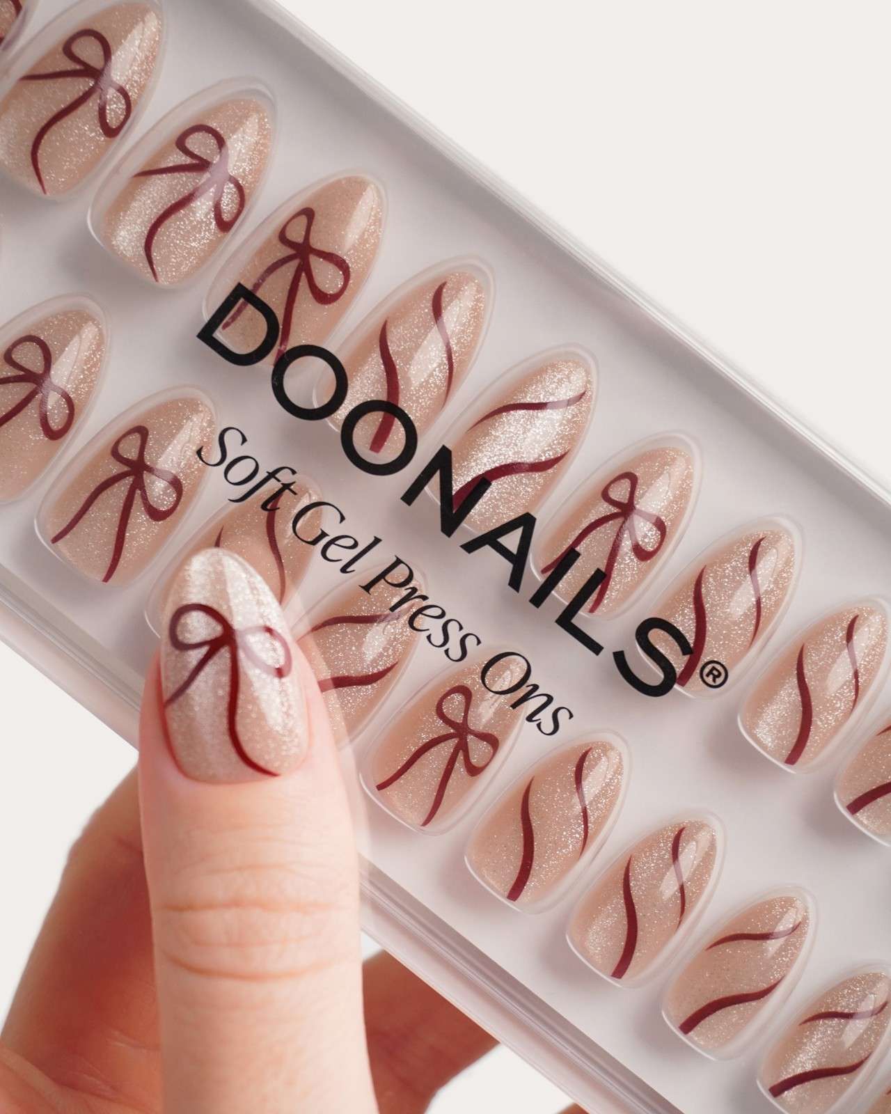 Red Bow Cat Eye Limited Edition Soft Gel Press Ons Netherlands