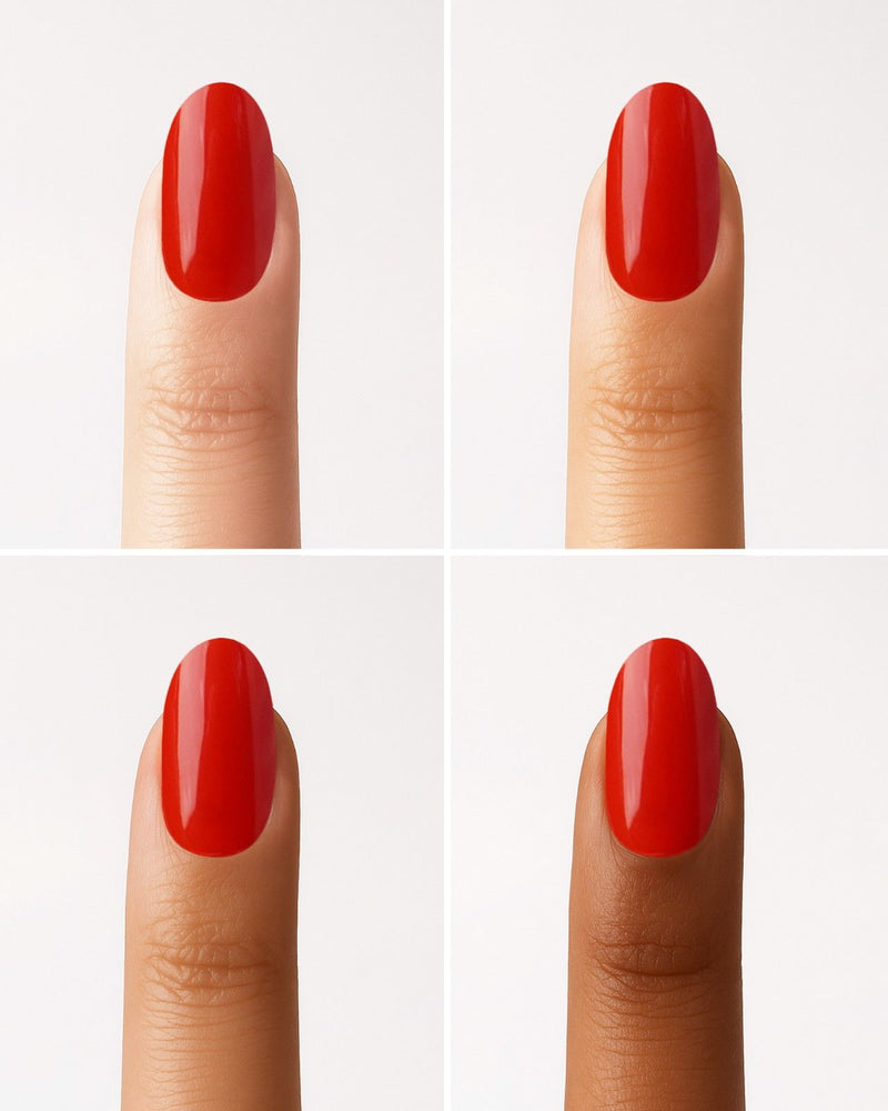 Rose Red Medium Round Soft Gel Press Ons