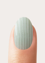 Sage Ribbed Short Round Soft Gel Press Ons