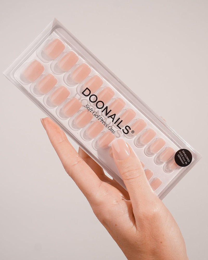 Latte Short Square Soft Gel Press Ons - Doonails Netherlands
