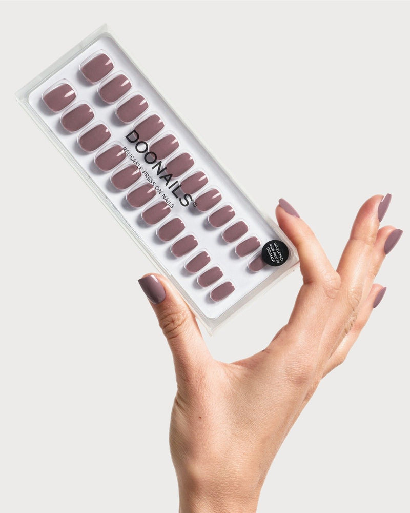 Silent Night Mauve Gel Nagels - Press Ons - Doonails