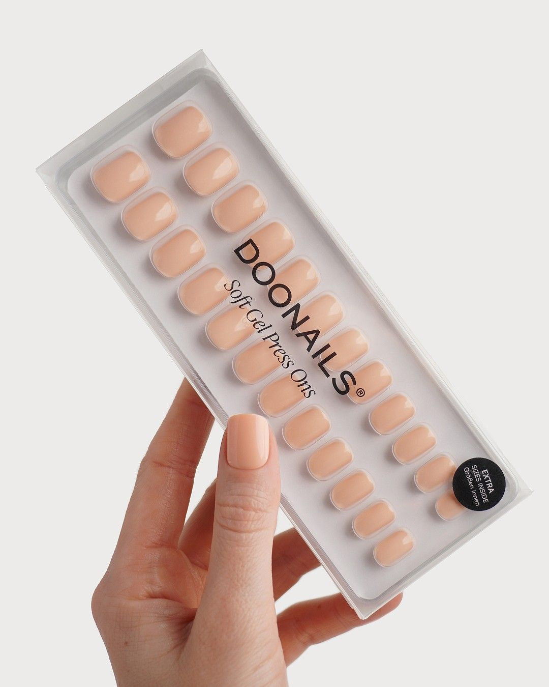 Soft Apricot Extra Short Square Soft Gel Press Ons