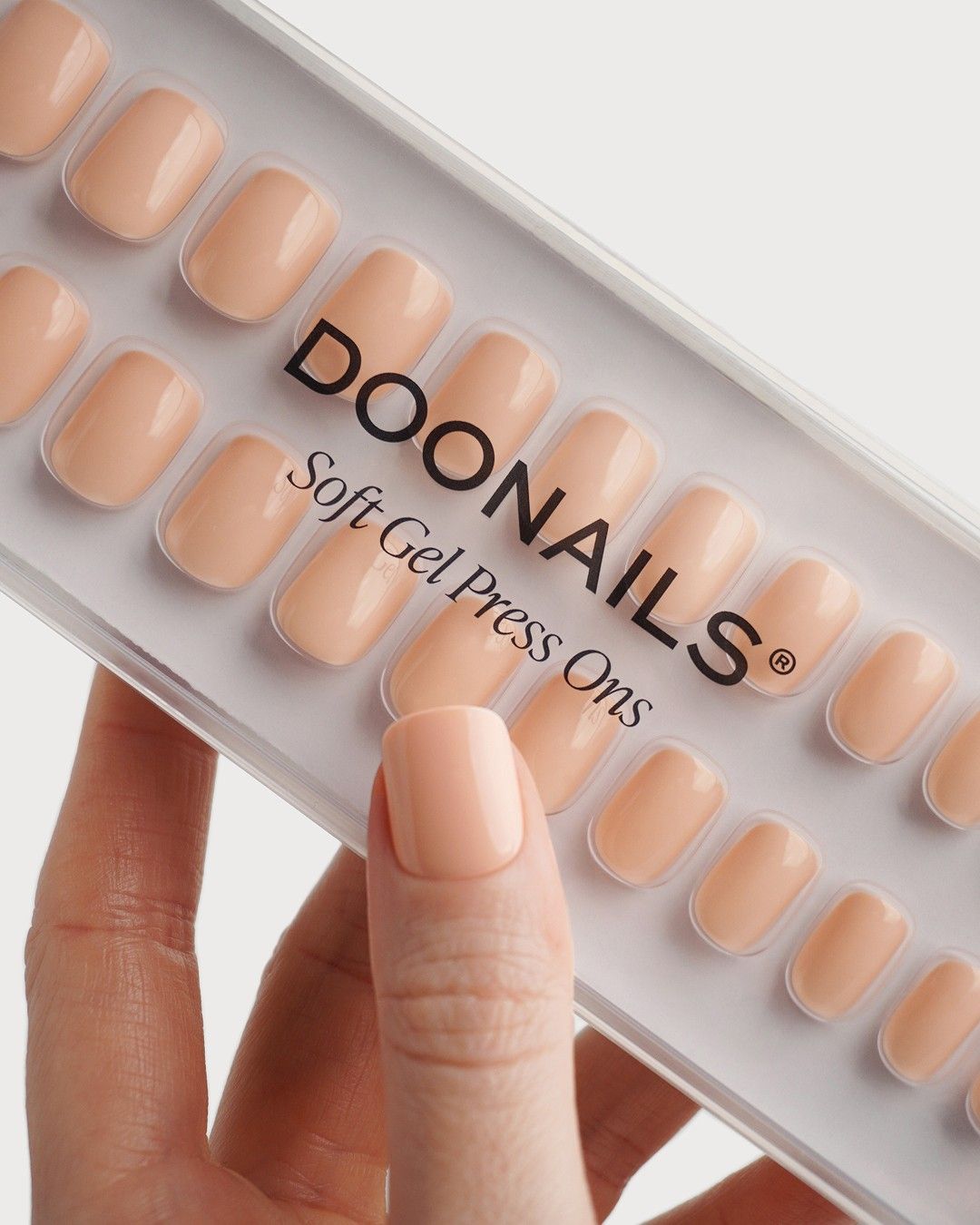 Soft Apricot Extra Short Square Soft Gel Press Ons