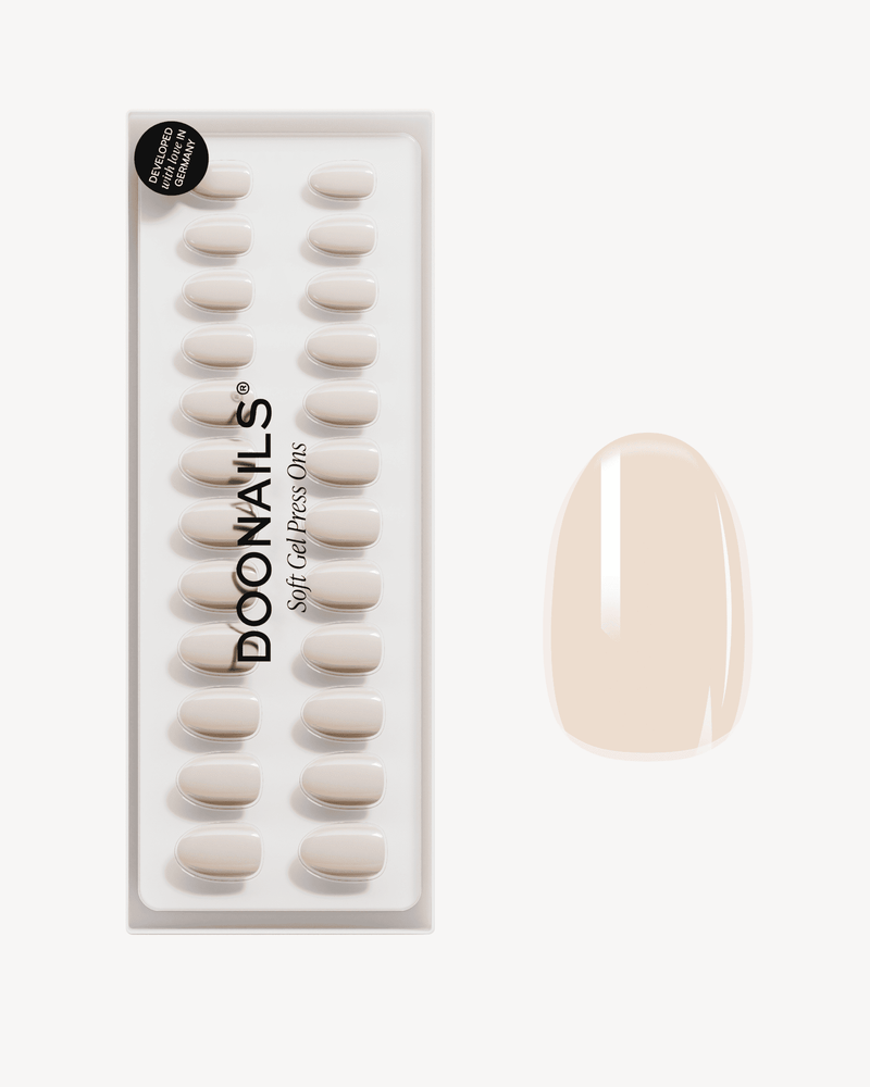 Vanilla Short Round Soft Gel Press Ons