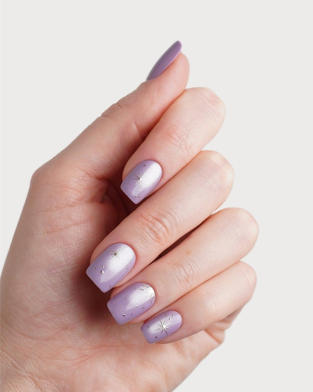 Violet Visions Short Square Soft Gel Press Ons