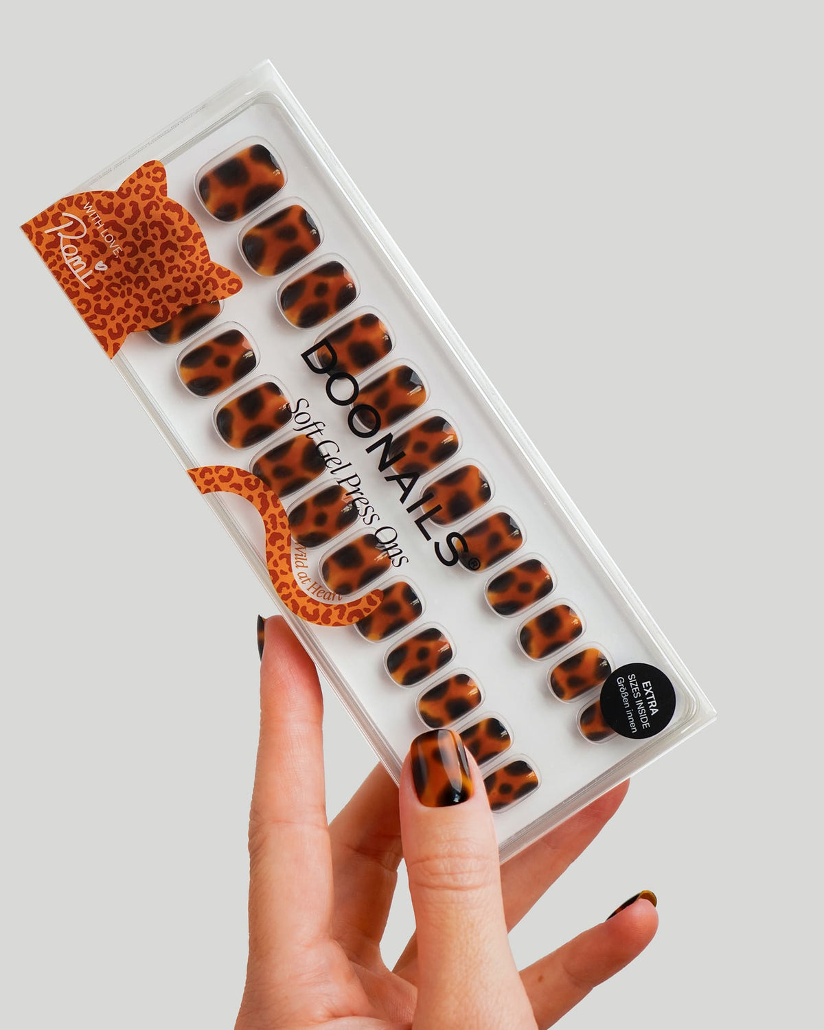 Wild Heart Extra Short Square Soft Gel Press Ons