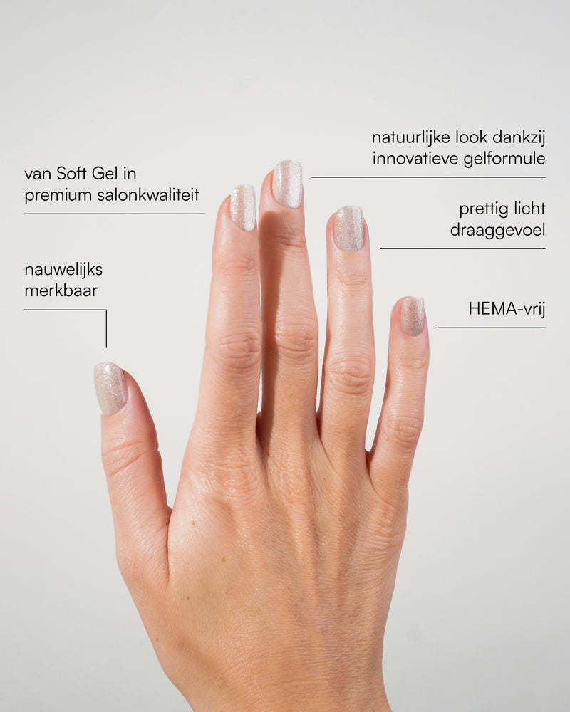 Champagne Cat Eye Extra Short Square Soft Gel Press Ons - Doonails Netherlands