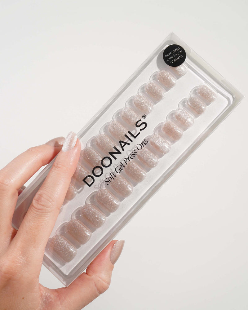 Champagne Cat Eye Extra Short Square Soft Gel Press Ons - Doonails Netherlands
