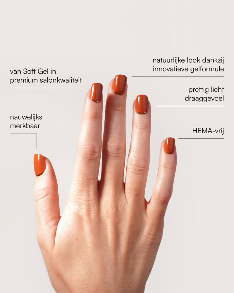 Cinnamon Extra Short Square Soft Gel Press Ons - Doonails Netherlands