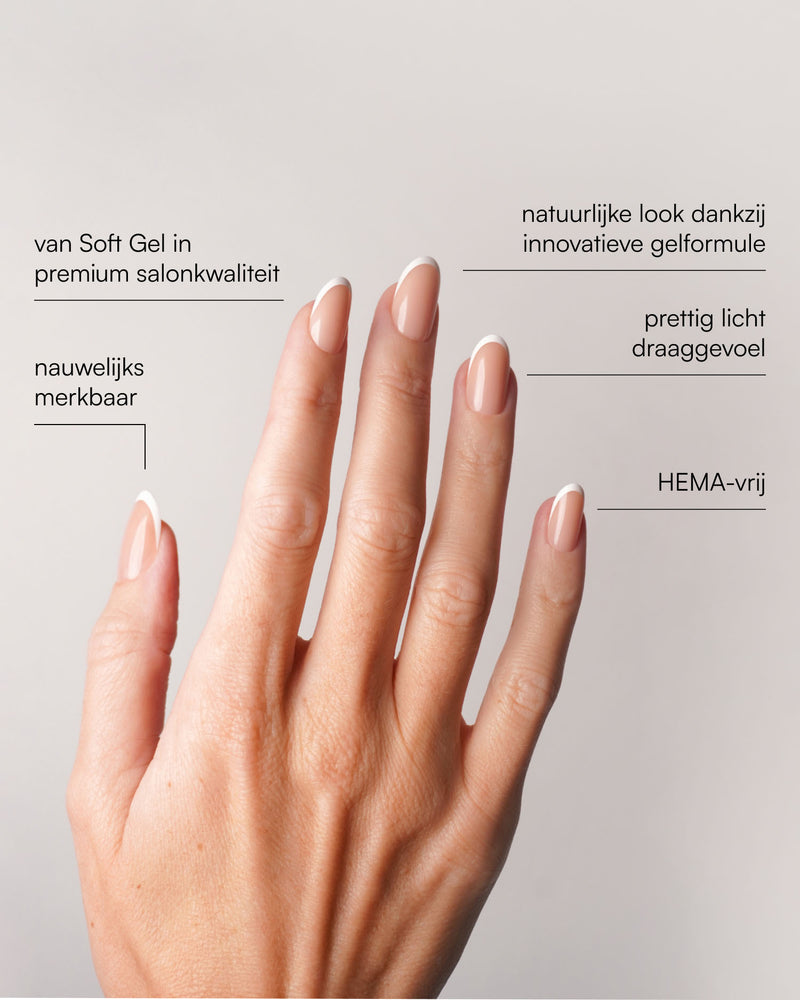 Classic French Medium Round Soft Gel Press Ons - Doonails Netherlands