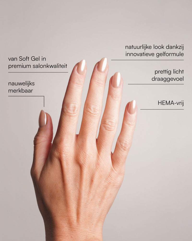 Prosecco Short Round Soft Gel Press Ons - Doonails Netherlands