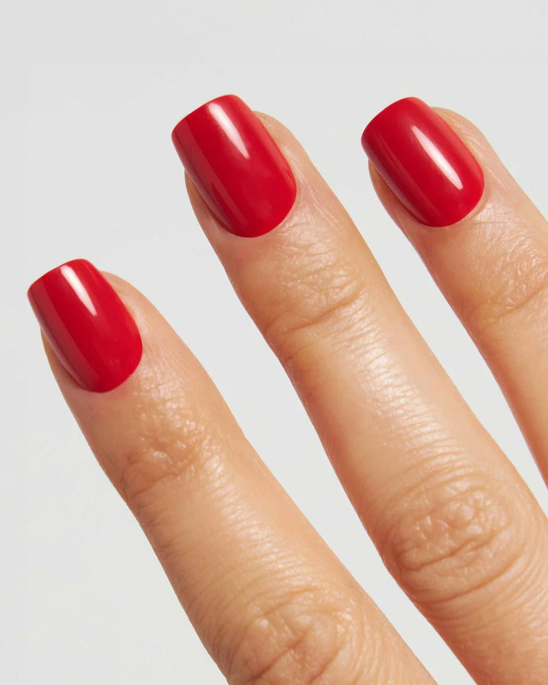 Rose Red Short Square Soft Gel Press Ons - Doonails Netherlands
