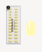 Lemon Sorbet Short Round Soft Gel Press Onsdoonails