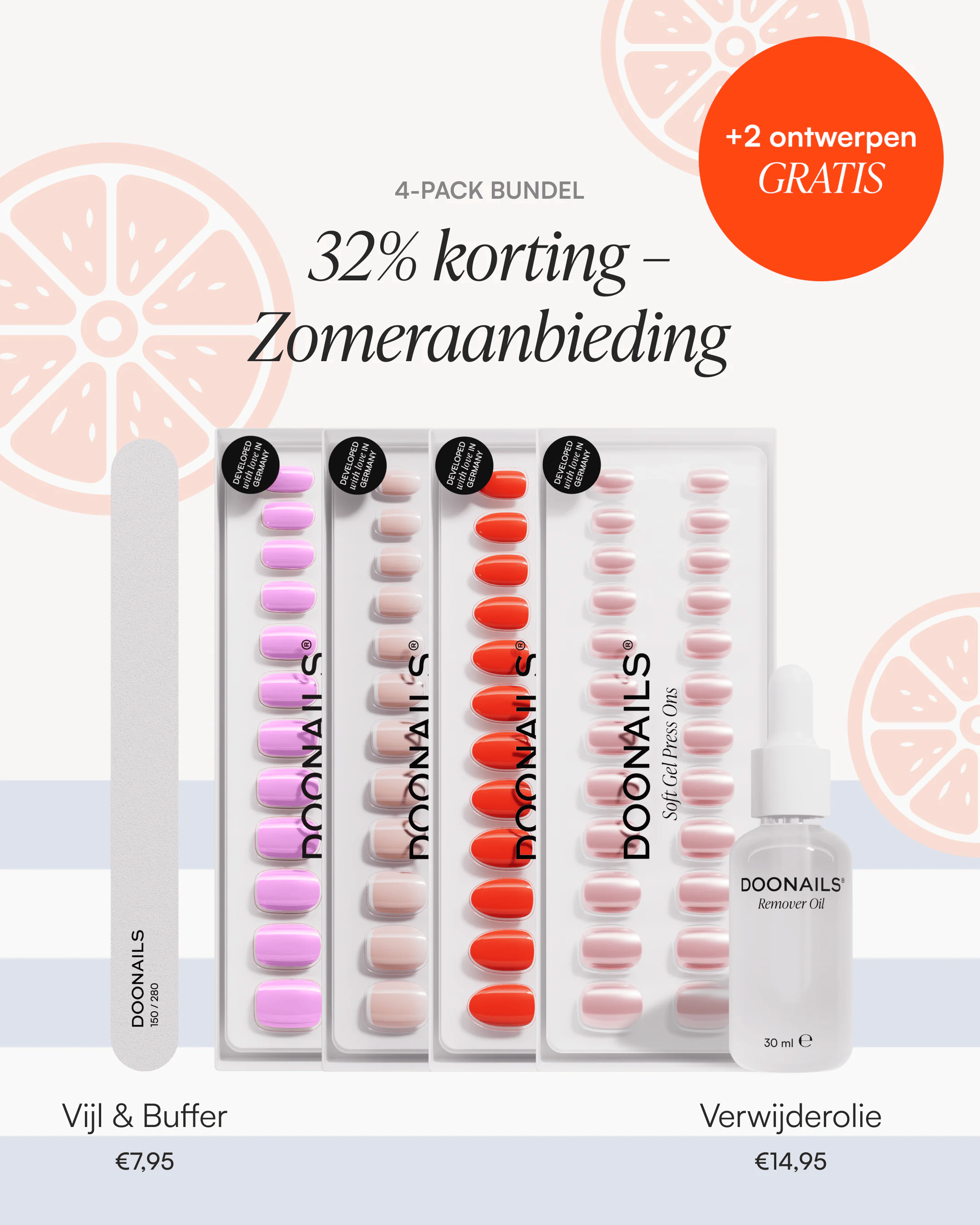Zomer Starterset – Soft Gel Press Ons