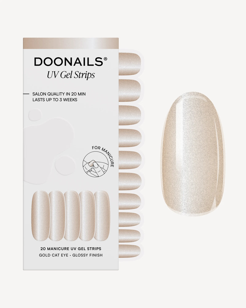 Gold Cat Eye UV Gel Strips