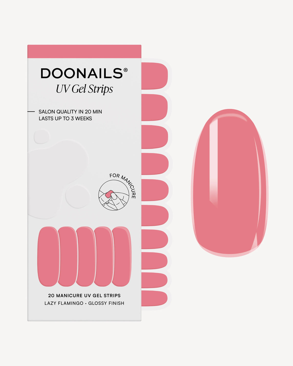 Lazy Flamingo UV Gel Stripsdoonails