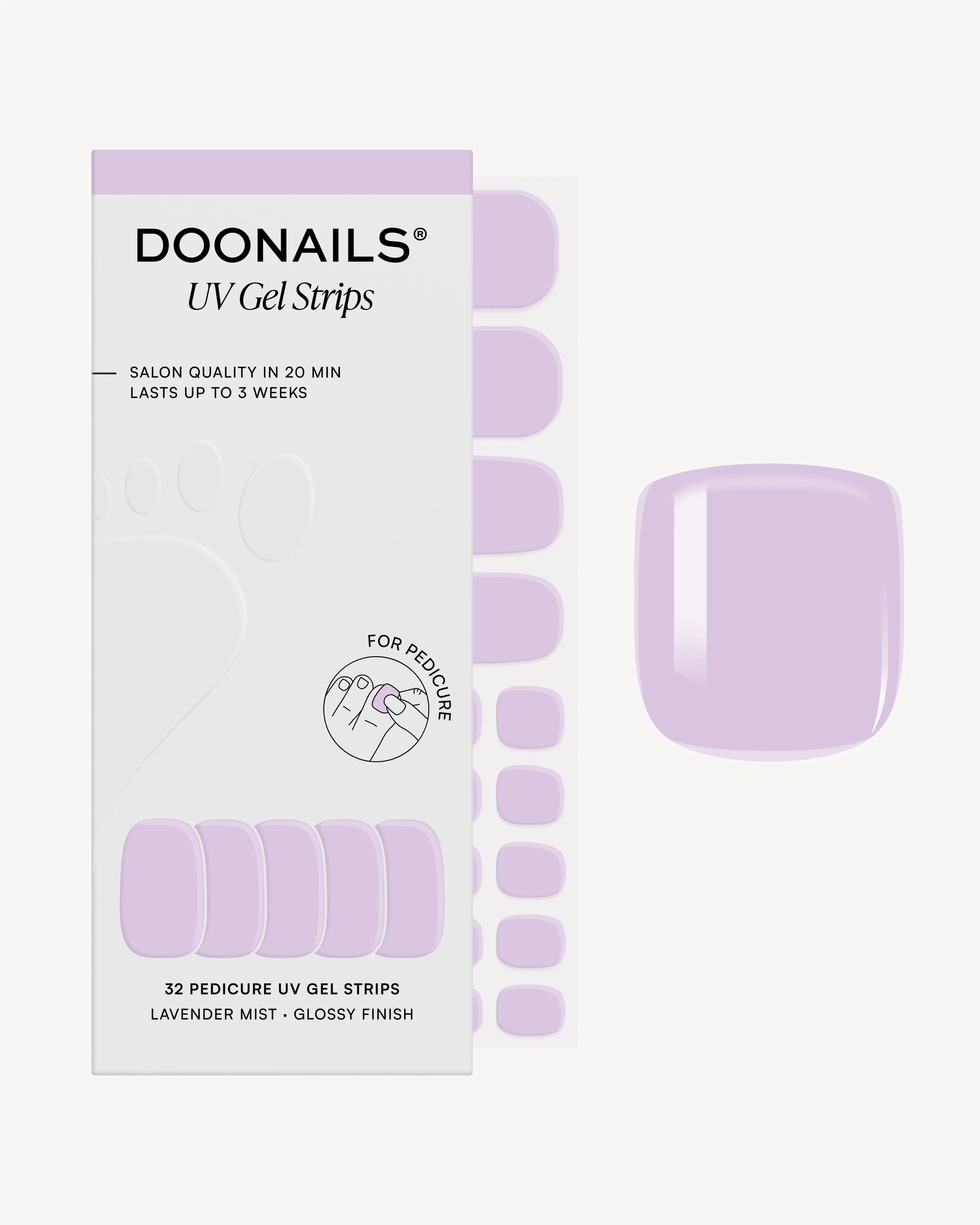 Lavender Mist Pedicure UV Gel Strips