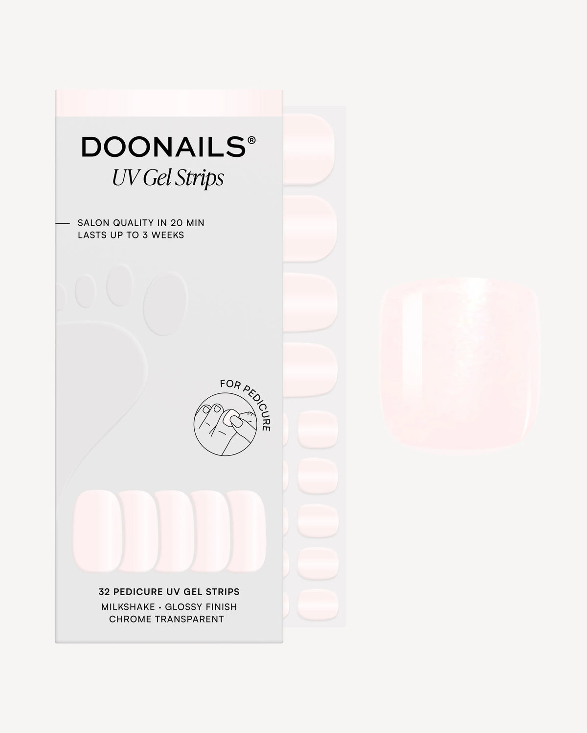 Milkshake Pedicure UV Gel Strips