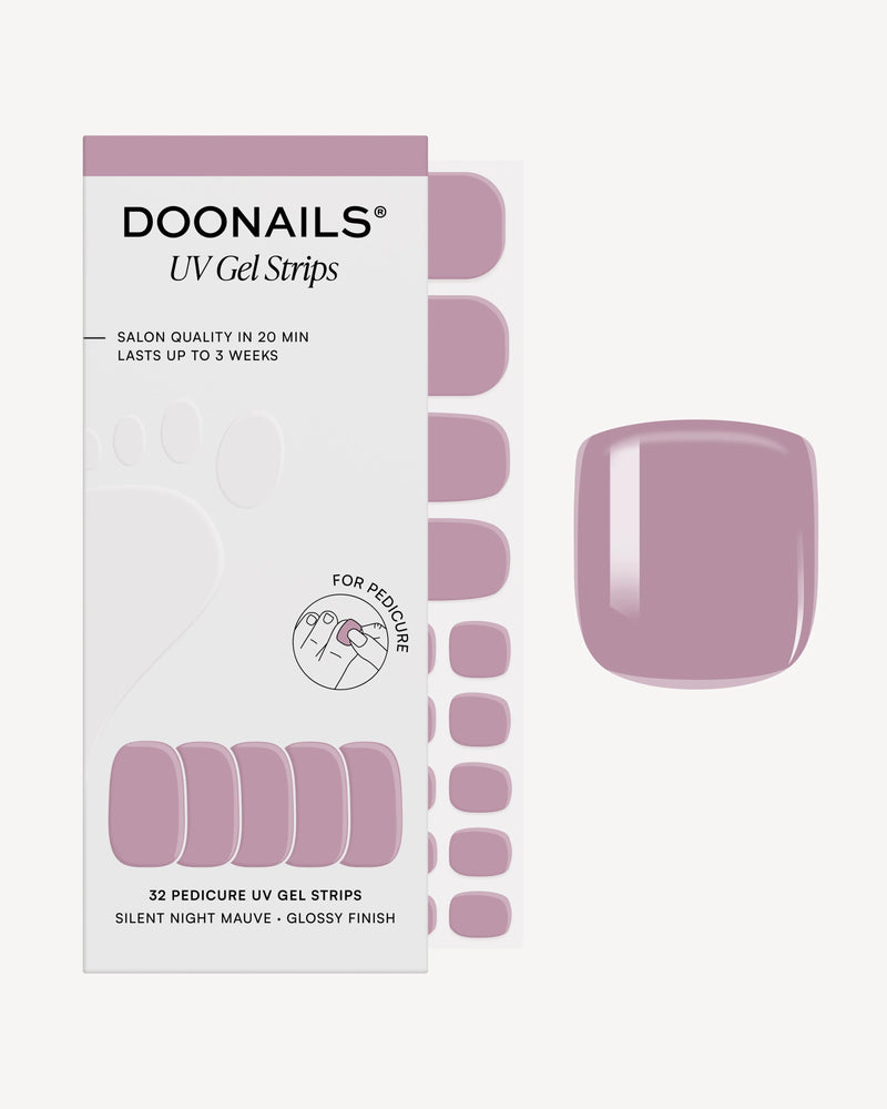 Silent Night Mauve Pedicure UV Gel Strips