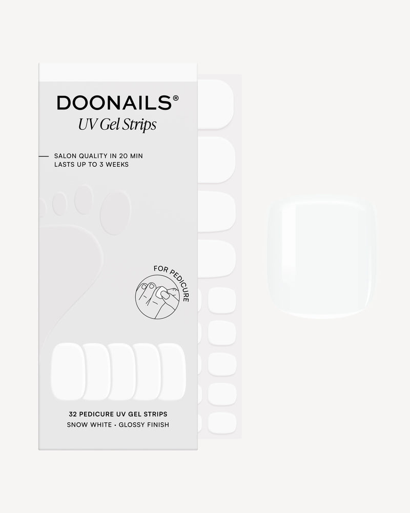 Snow White Pedicure UV Gel Strips